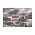 Trademark Fine Art Lois Bryan 'Red Roof Barn In Winter' Canvas Art, 22x32 LBR00423-C2232GG